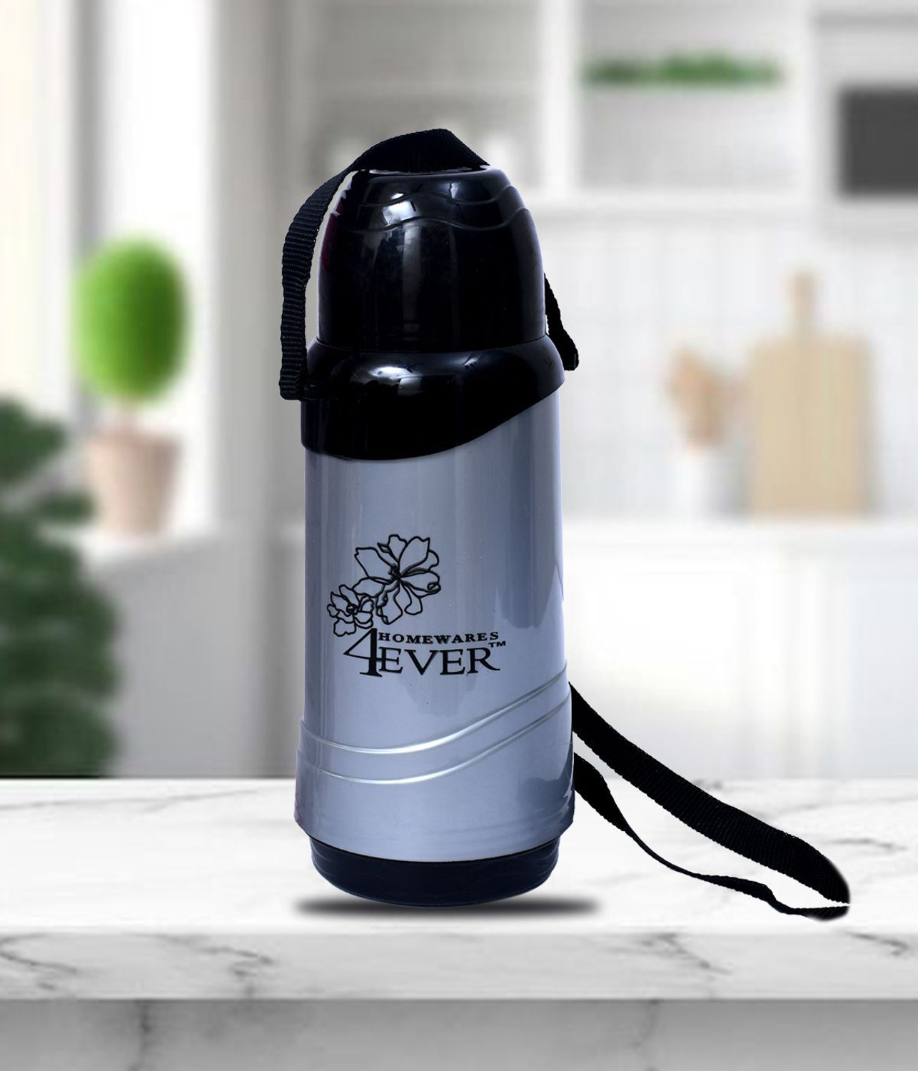 Image of 4EVER HOMEWARES JITO Vacuum Insulated Thermos Flask 1000 ml Plastic Flask