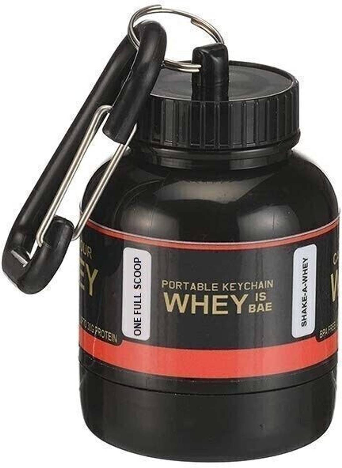 Actifit Whey Portable Protein or Supplement Powder Carrying Funnel with Key-Chain 30 ml Plastic Bottle