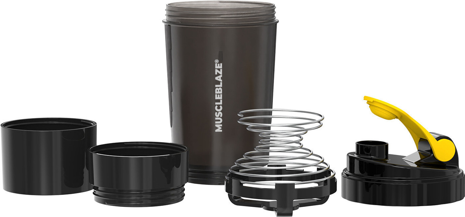 Image of MUSCLEBLAZE Spider Gym Shaker | 100% Leakproof | BPA-Free | Ideal for Whey Protein, 500 ml Plastic Shaker