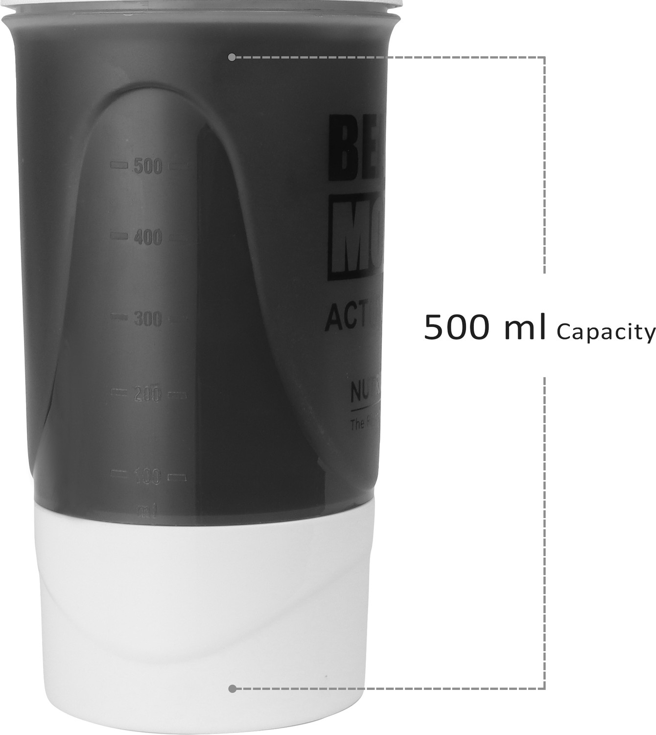 Image of Nutrigize Beast Mode Activated Protein Shaker Bottle for Gym 600 ml Plastic Shaker