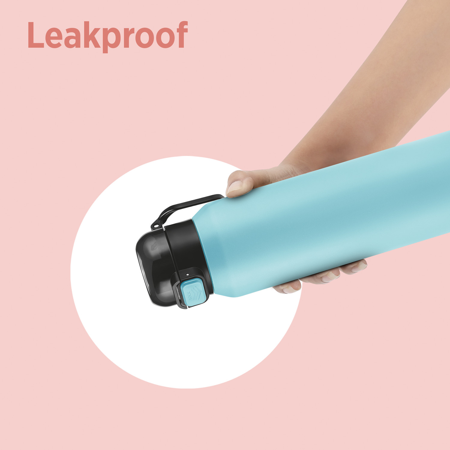 Image of MILTON Dual Flow 900 Thermosteel Water Bottle 900 ml, Twin Lid Sip or Gulp, Light Blue 900 ml Stainless Steel Bottle