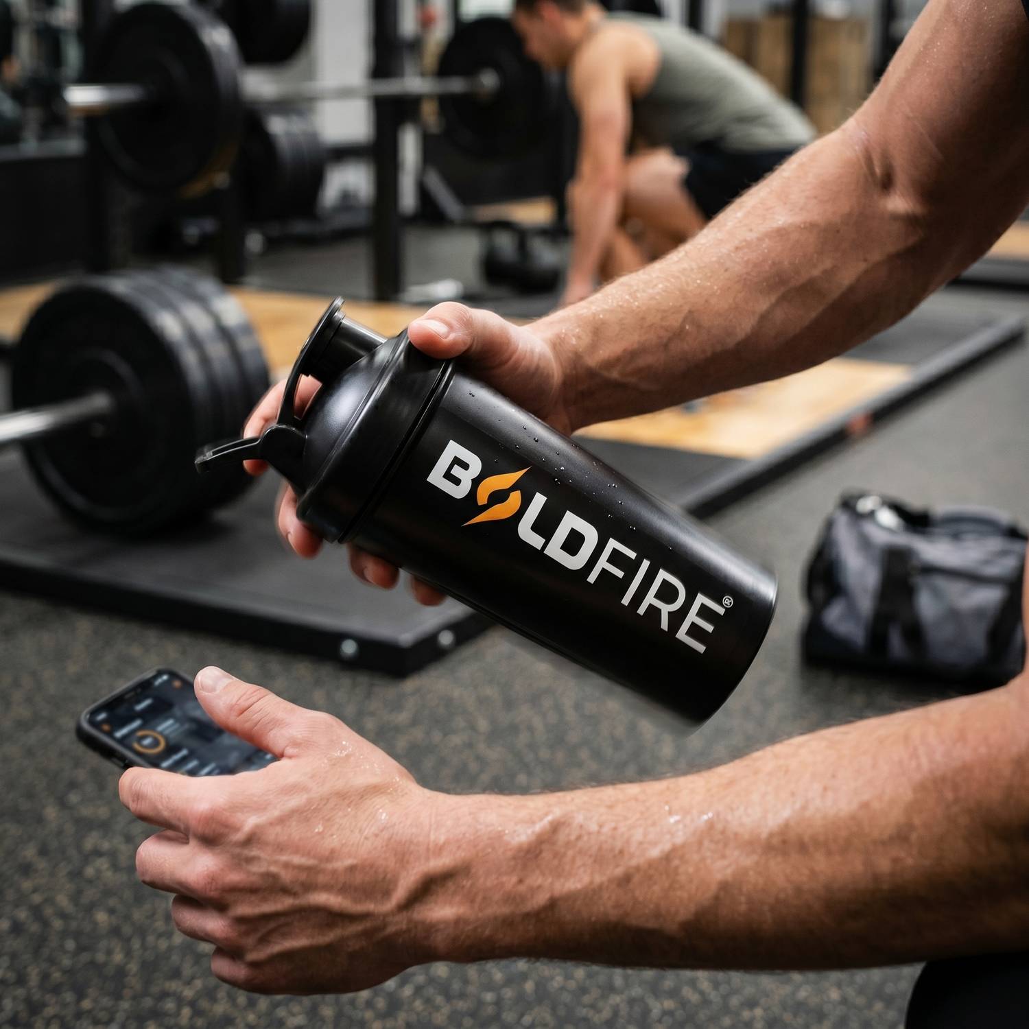 BoldFire Gym Combo: 700ml Shaker, Bag, Straps - Image 4