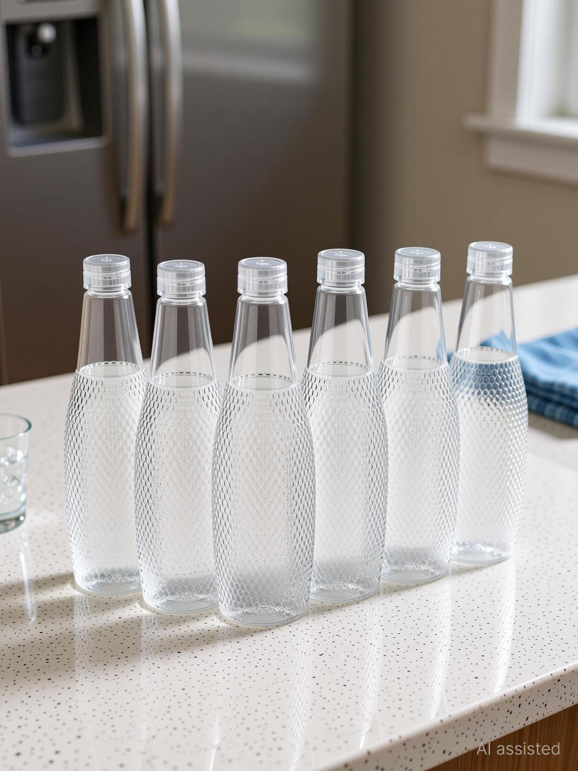 Image of NORVIUM Premium Water Bottles For Fridge Home Office Gym School 1000 ml Plastic Bottle