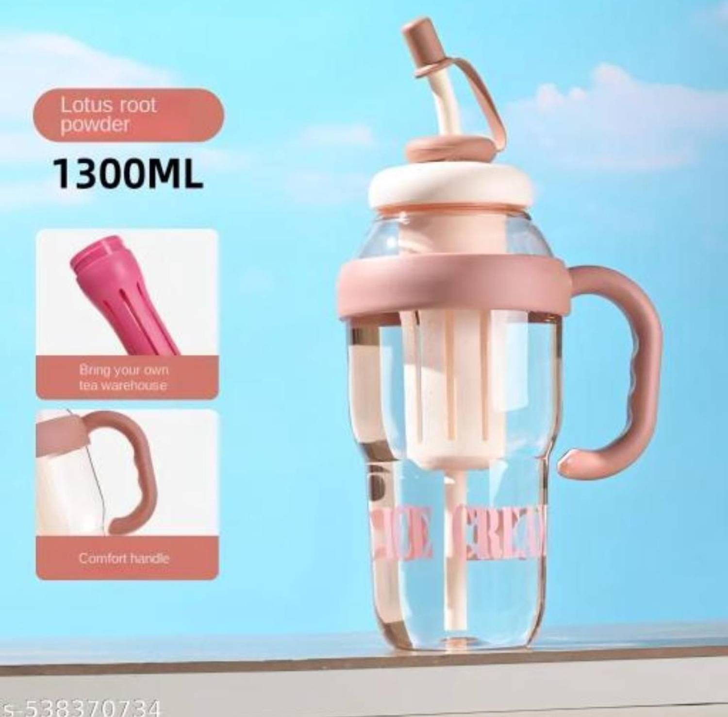 advik mart 1300ml Ice Cream Shape Plastic Bottle - Image 4