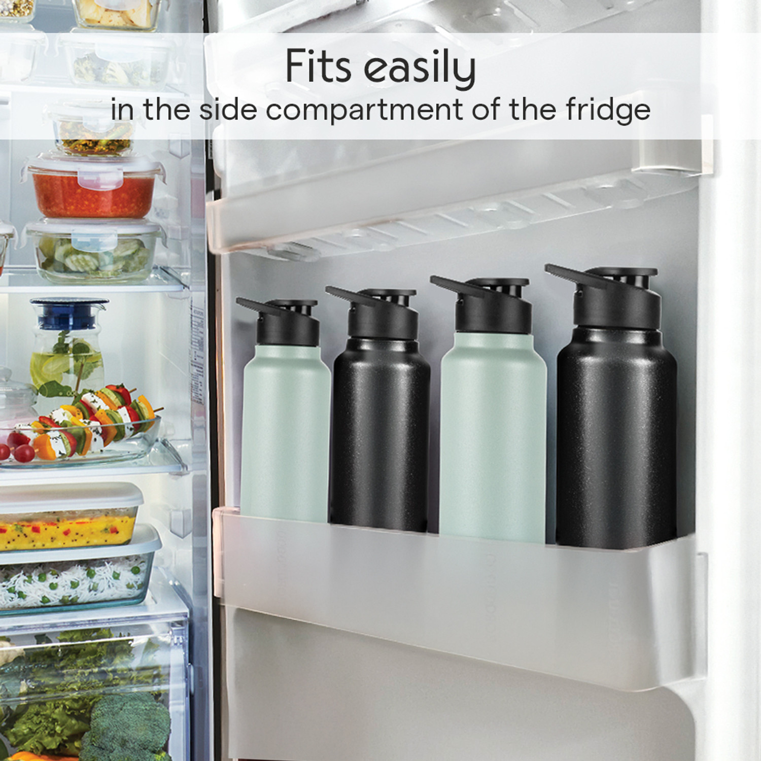 Image of BOROSIL 840ml Sipfresh Mint Single Wall Water Bottle for Office, School, College & Gym 840 ml Steel Bottle