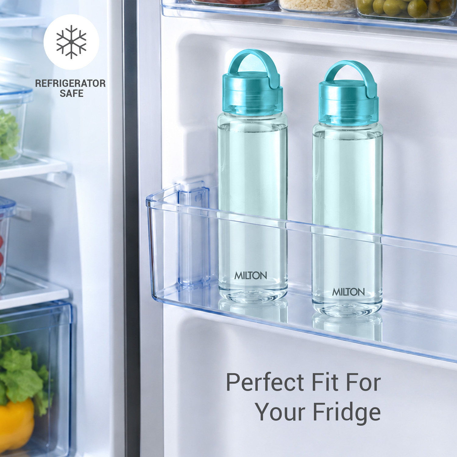 Image of MILTON Nirpet 1000 Water Bottle 1 Litre Each, Set of 6, Blue, BPA Free 1000 ml Plastic Bottle (Pack of 6, Blue)