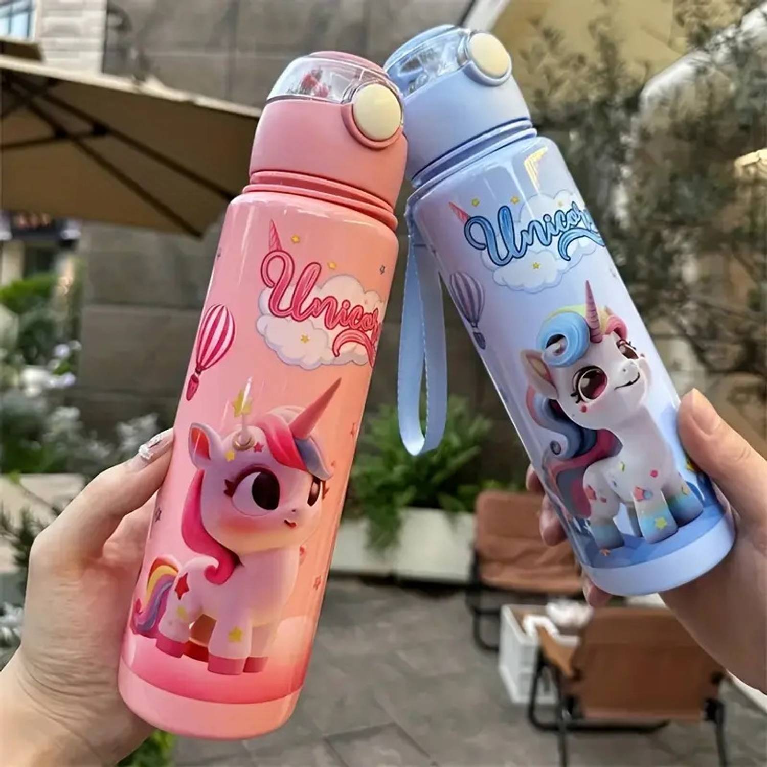 UNICORNWORLD Unicorn 800 ml Pink Water Bottle Pack of 1 - Image 2