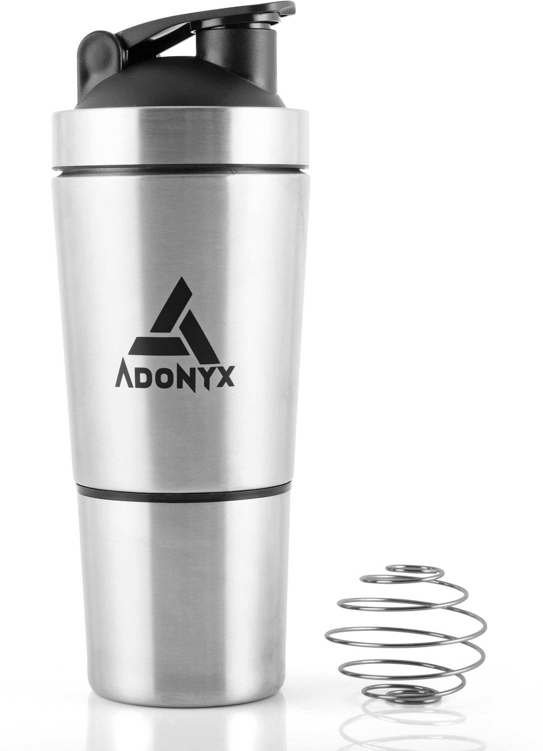 ADONYX Stainless Steel Protein Shaker Bottle \Gym Shaker \ Sipper Bottle \ 750 ml Steel Shaker