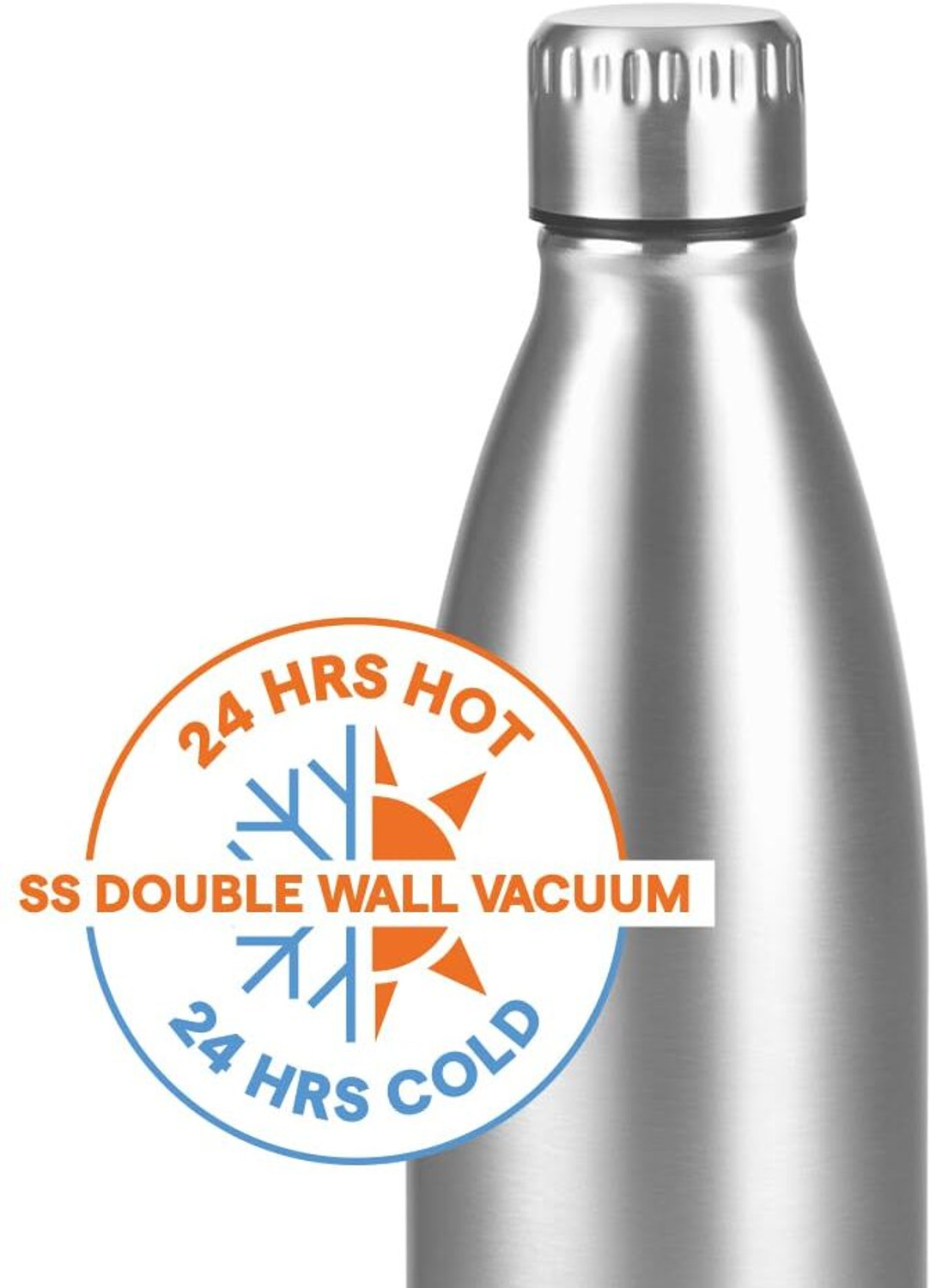 Image of BOROSIL Bolt 500ml Steel Bottle 24 Hours Hot & Cold Double Wall Vaccum Insulated Flask 500 ml Stainless Steel Bottle