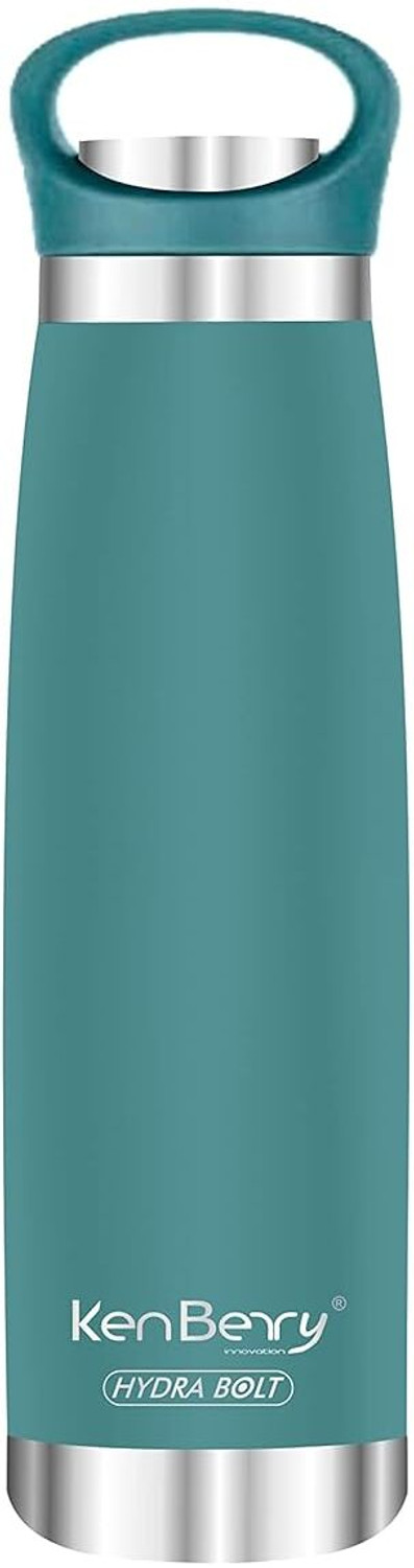 Image of KenBerry Bolt Thermo Stainless Steel Leak-Proof & BPA-Free | Hot & Cold Cyan Bottle 750 ml Stainless Steel Bottle