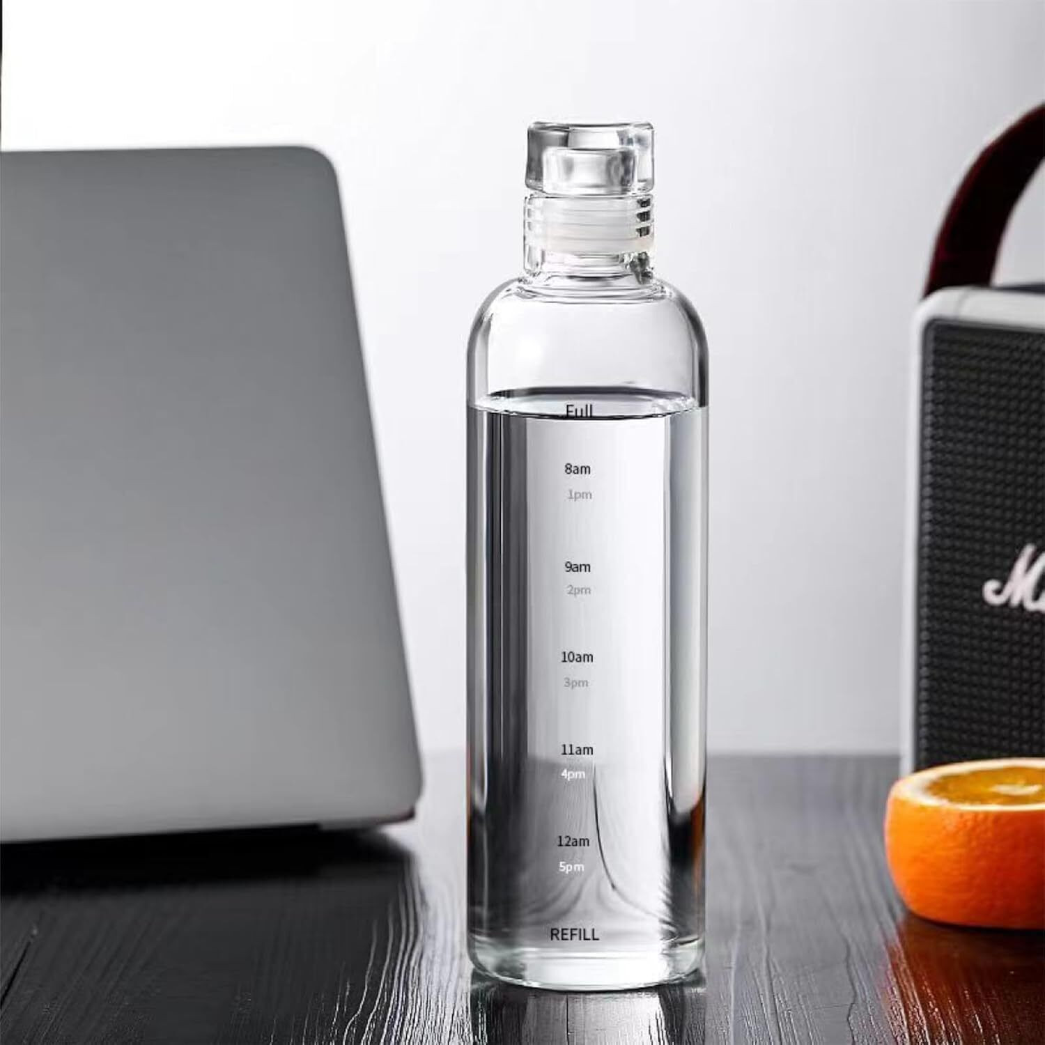 Image of Flipkart SmartBuy Borosilicate Glass Motivational Time Marker Drinking Milk Juice Glass Bottle 500 ml Glass Bottle
