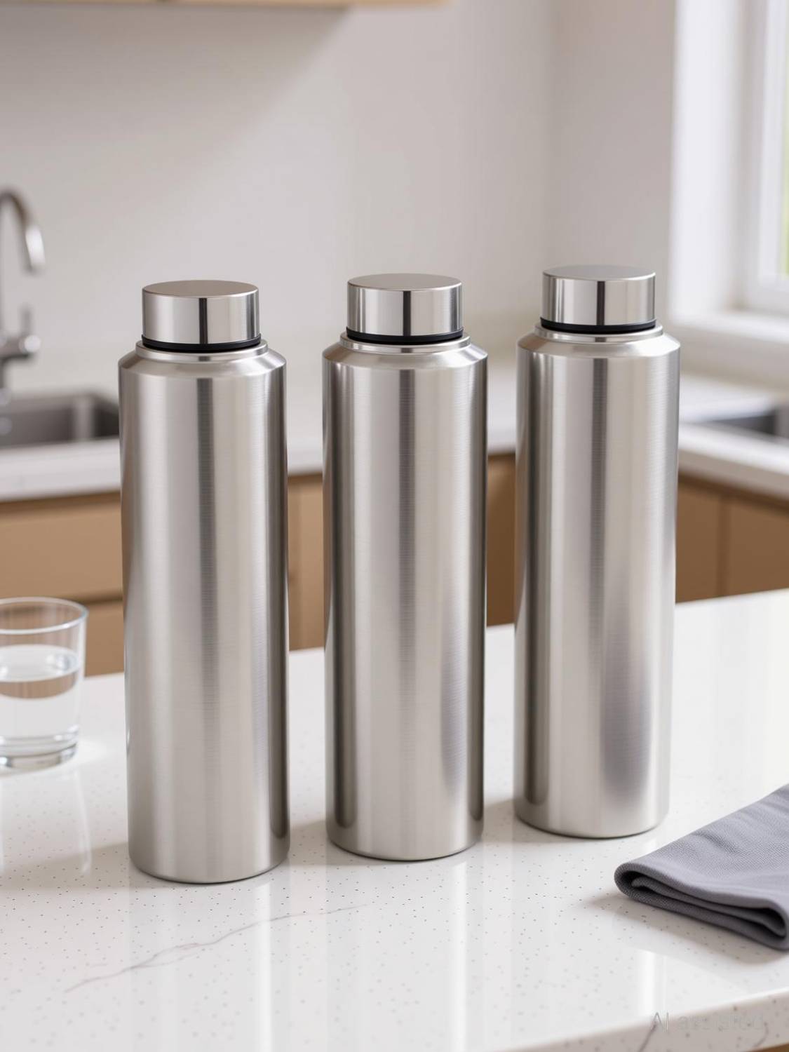 Aquasleri Bottle, Steel Water bottle combo, Water Bottle, Water Bottle For Kids,gym,Office 1000 ml Steel Bottle