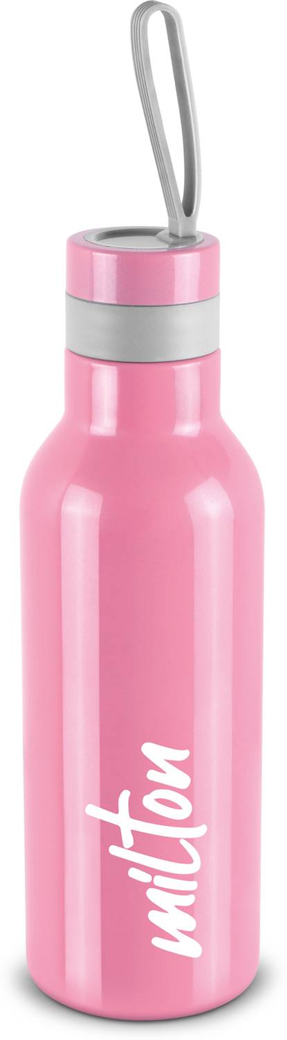 MILTON New Smarty 600 Thermosteel Water Bottle, ISI Certified, 24 Hr Hot and Cold 490 ml Steel Flask