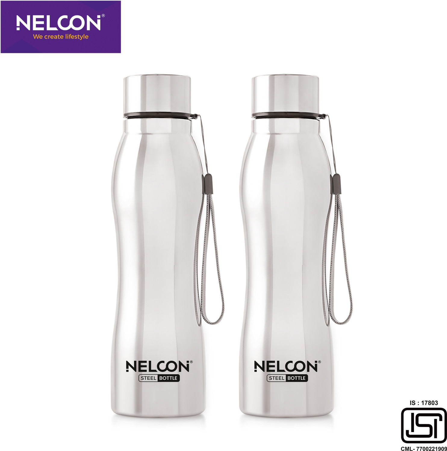 Image of Nelcon Stainless Steel Water Bottle 1000ML For Regular Basis Leak Proof Office Bottle 1000 ml Stainless Steel Bottle