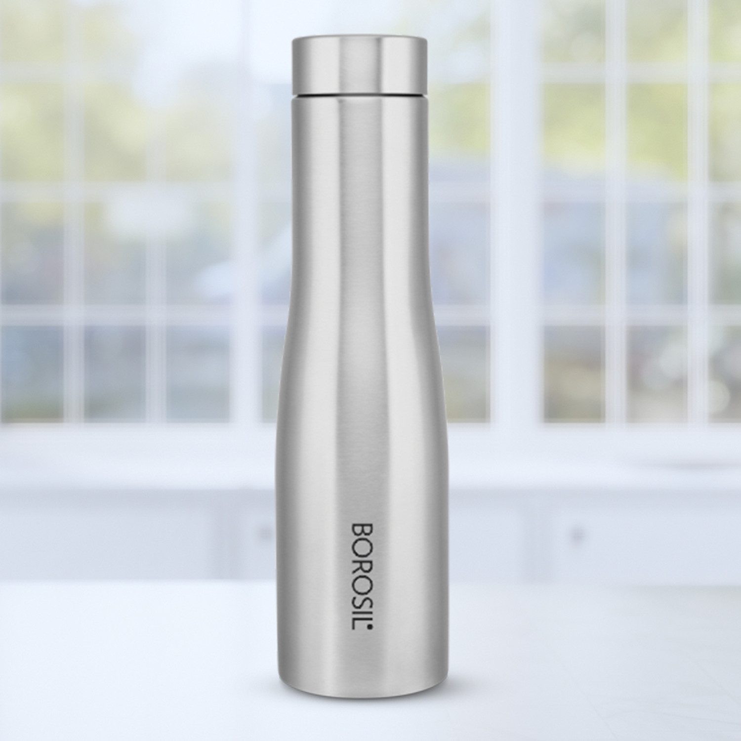 Image of BOROSIL Swan Single Wall Water Bottle, ISI Certified, Made in India 1000 ml Stainless Steel Bottle