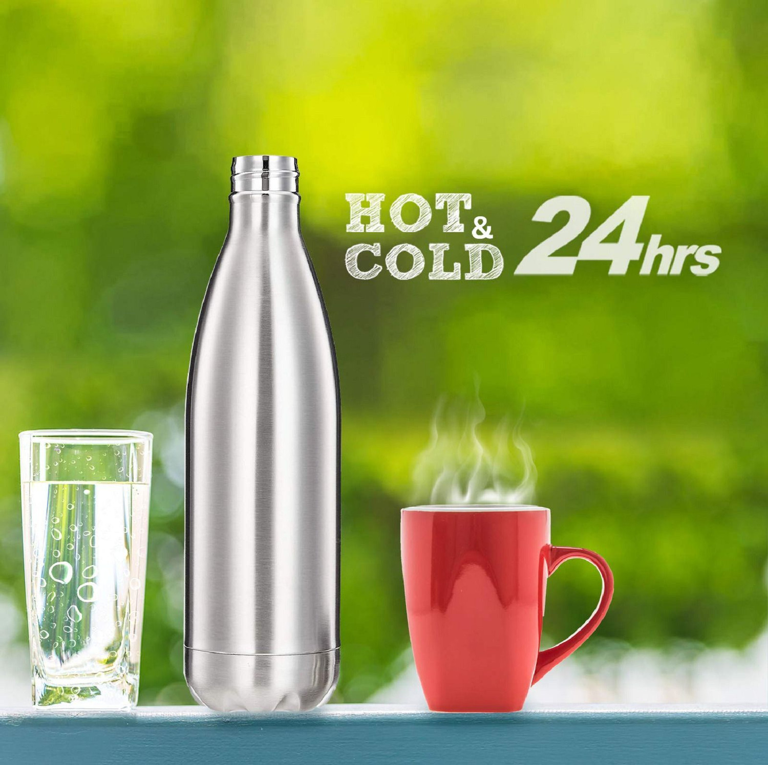 Image of BLLUEX ISI Certified 1000ml Thermosteel Bottle | 24H Hot & Cold | Leakproof 1000 ml Stainless Steel Bottle