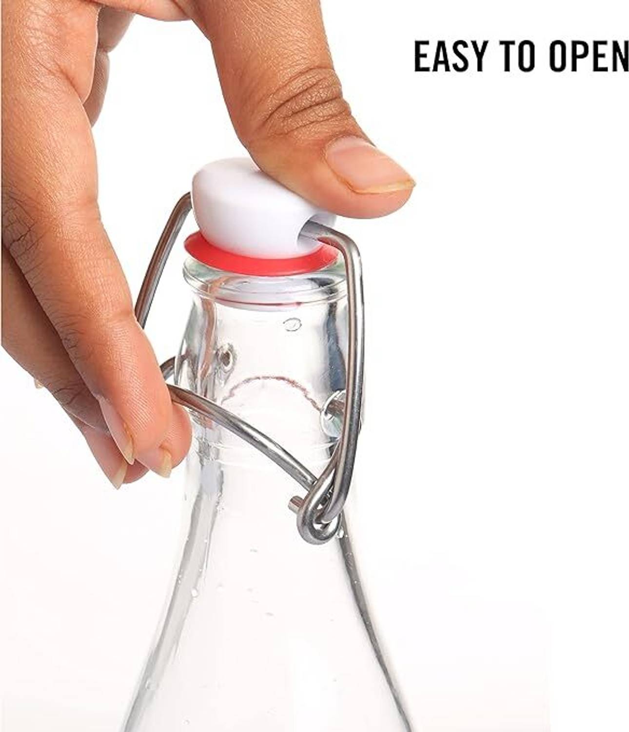Clever Kitchen 1L Glass Bottle with Cork - Image 5