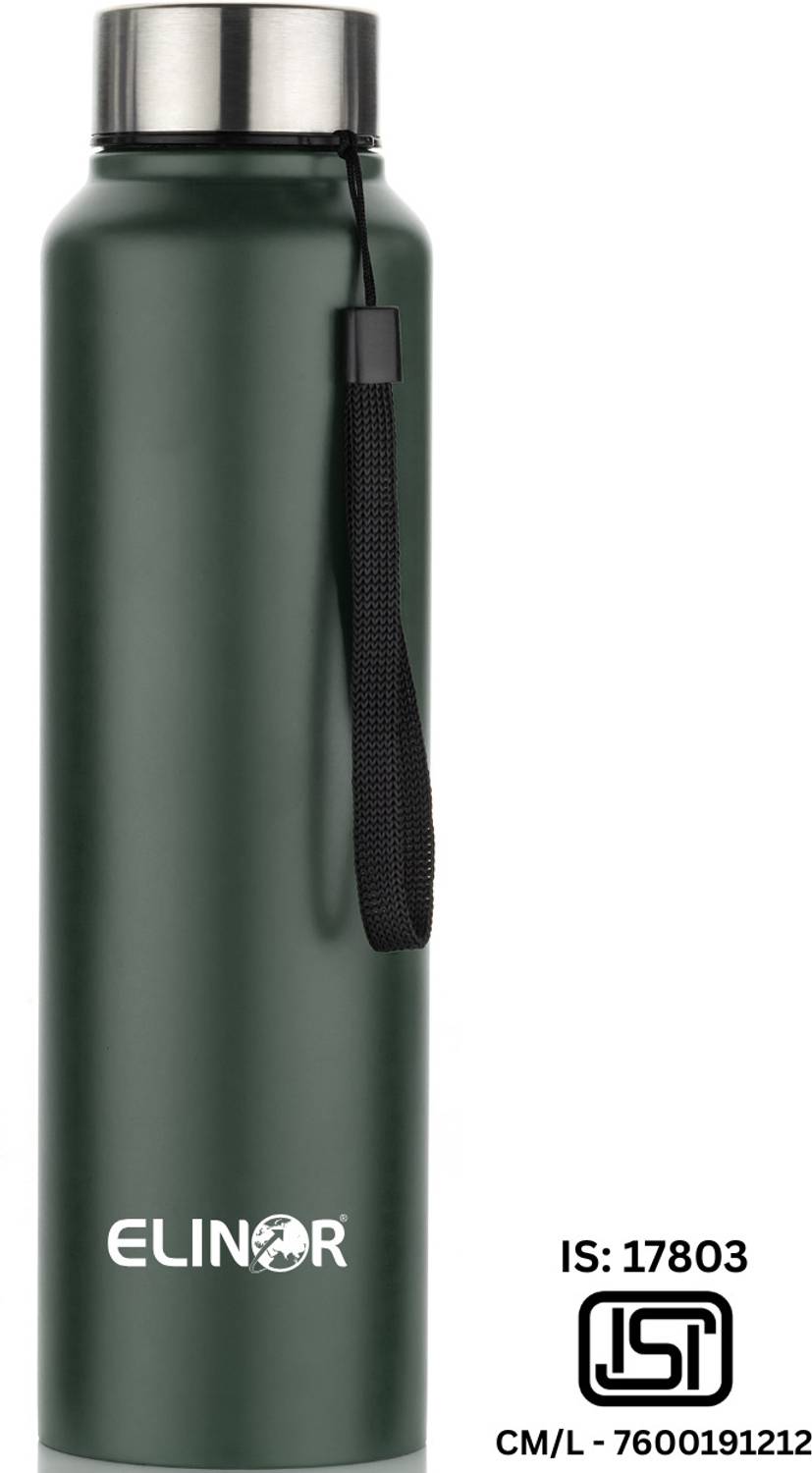 ELINOR 1000 ml Green Steel Water Bottle with Dori Cap