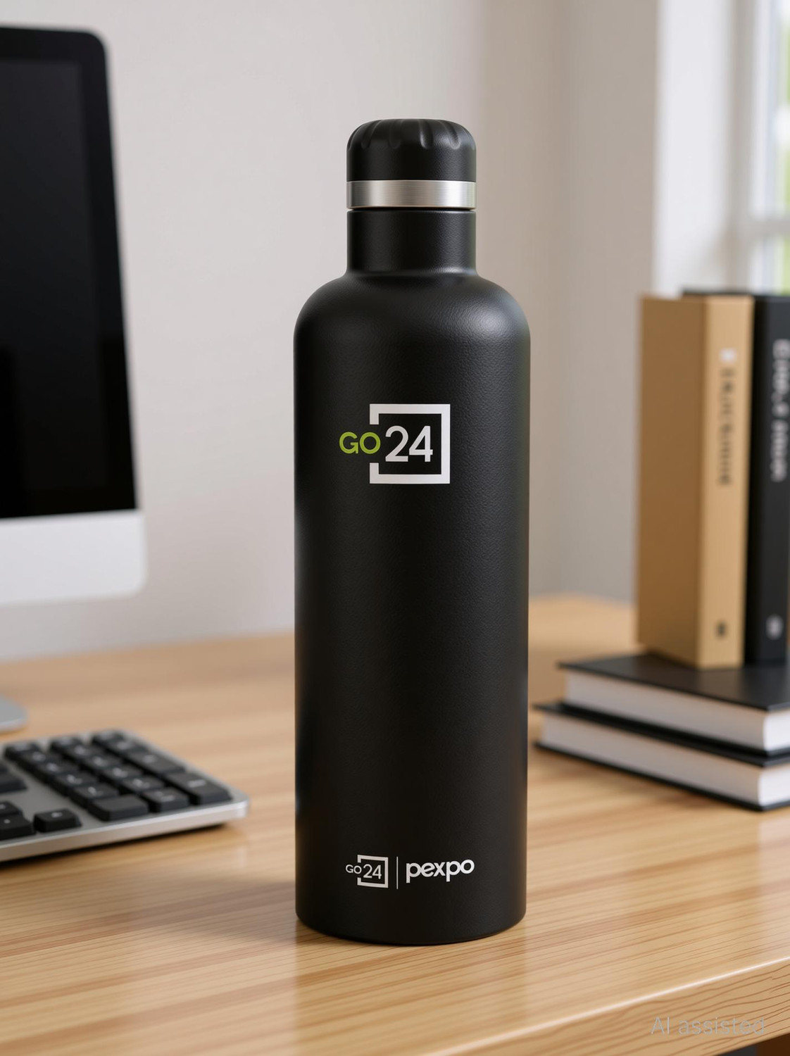 Image of Go24 Water Bottle Hot & Cold Flask ISI Certified Steel Bottle 3 Layer Insulation-Orio 750 ml Steel Flask