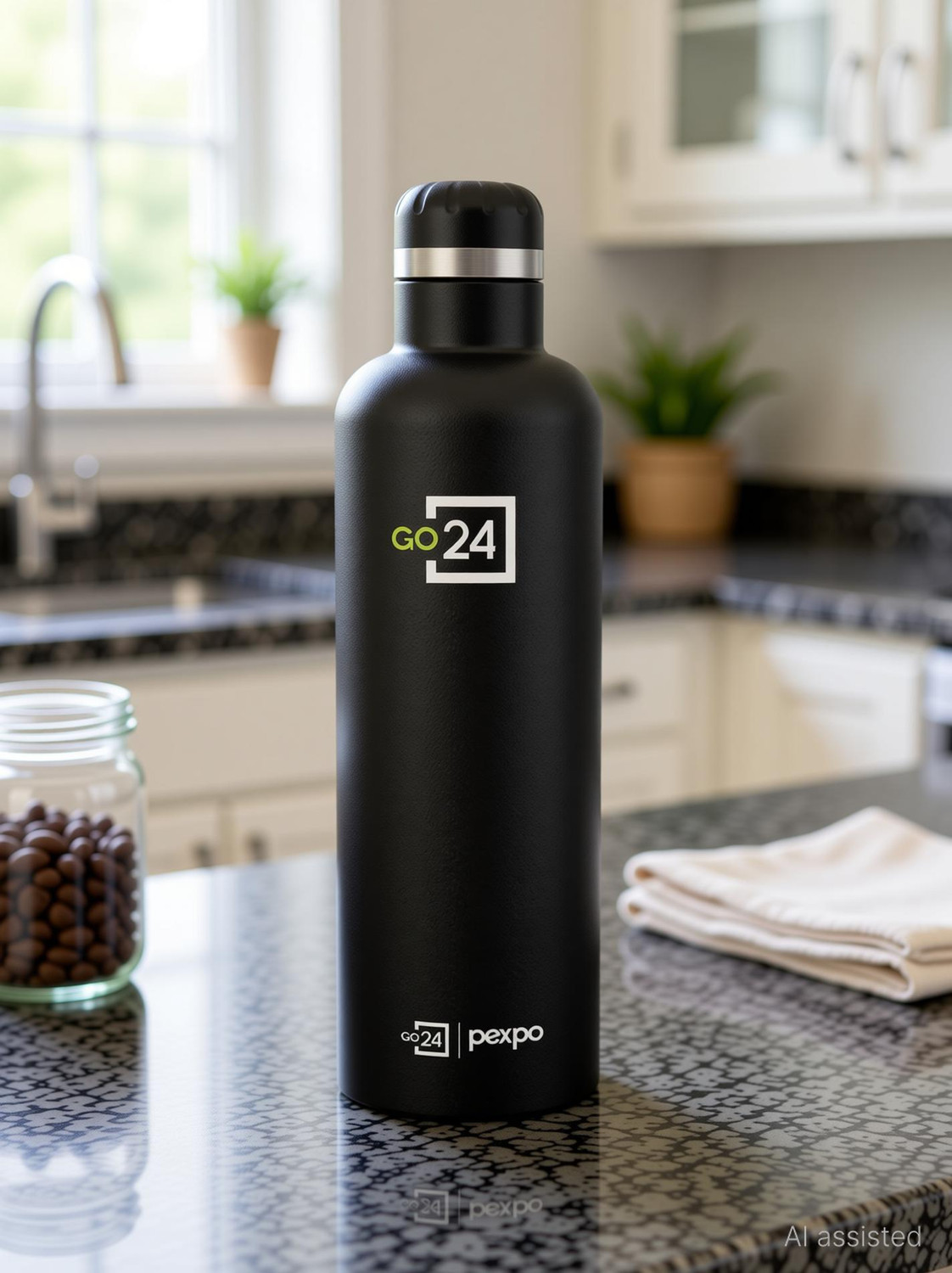 Image of Go24 Water Bottle Hot & Cold Flask ISI Certified Steel Bottle 3 Layer Insulation-Orio 750 ml Steel Flask