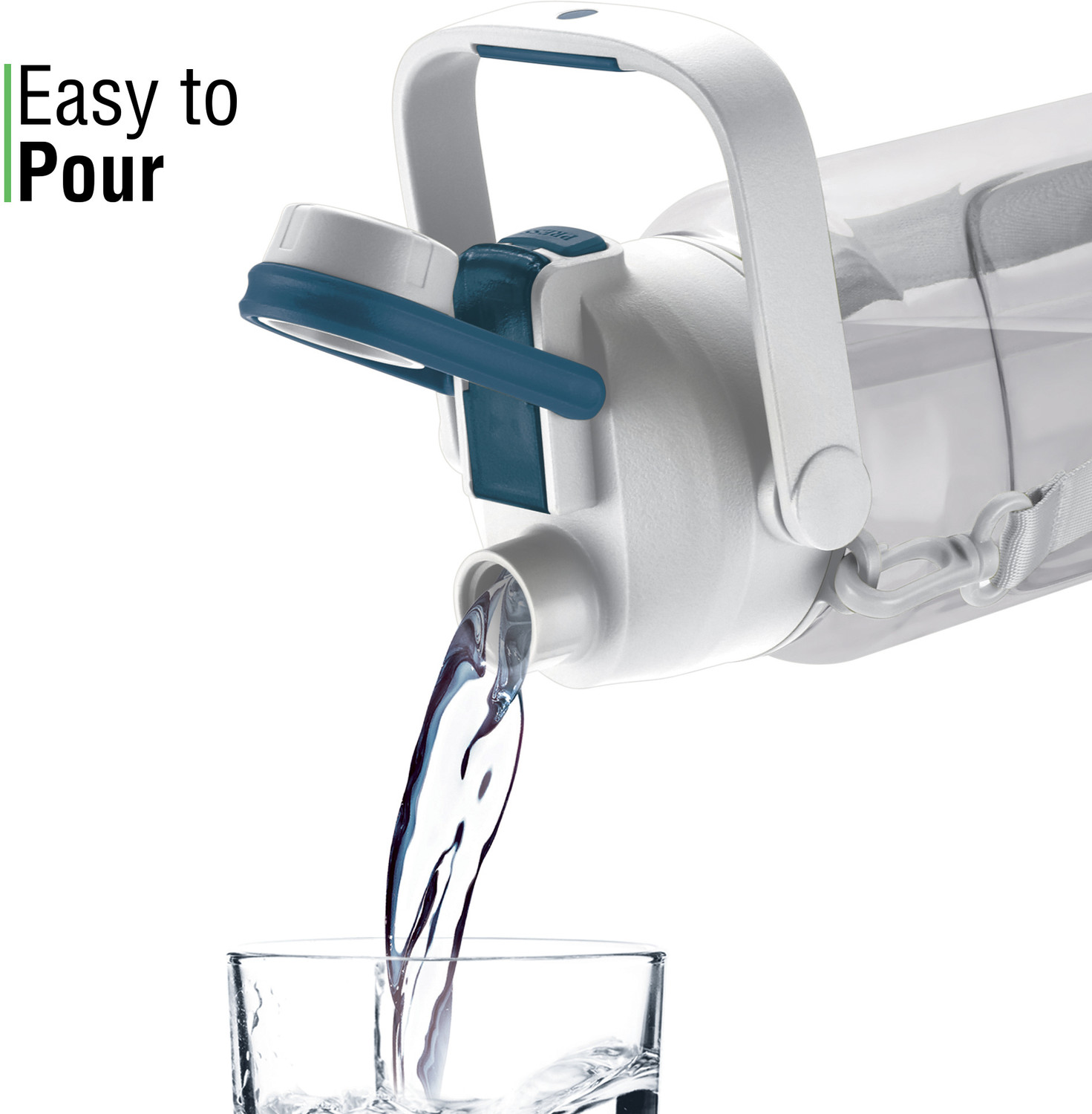 Image of MILTON Eros 1500, 2-in-1 Sip or Gulp Lid Water Bottle 1.47L, Unbreakable Plastic, White 1470 ml Plastic Bottle