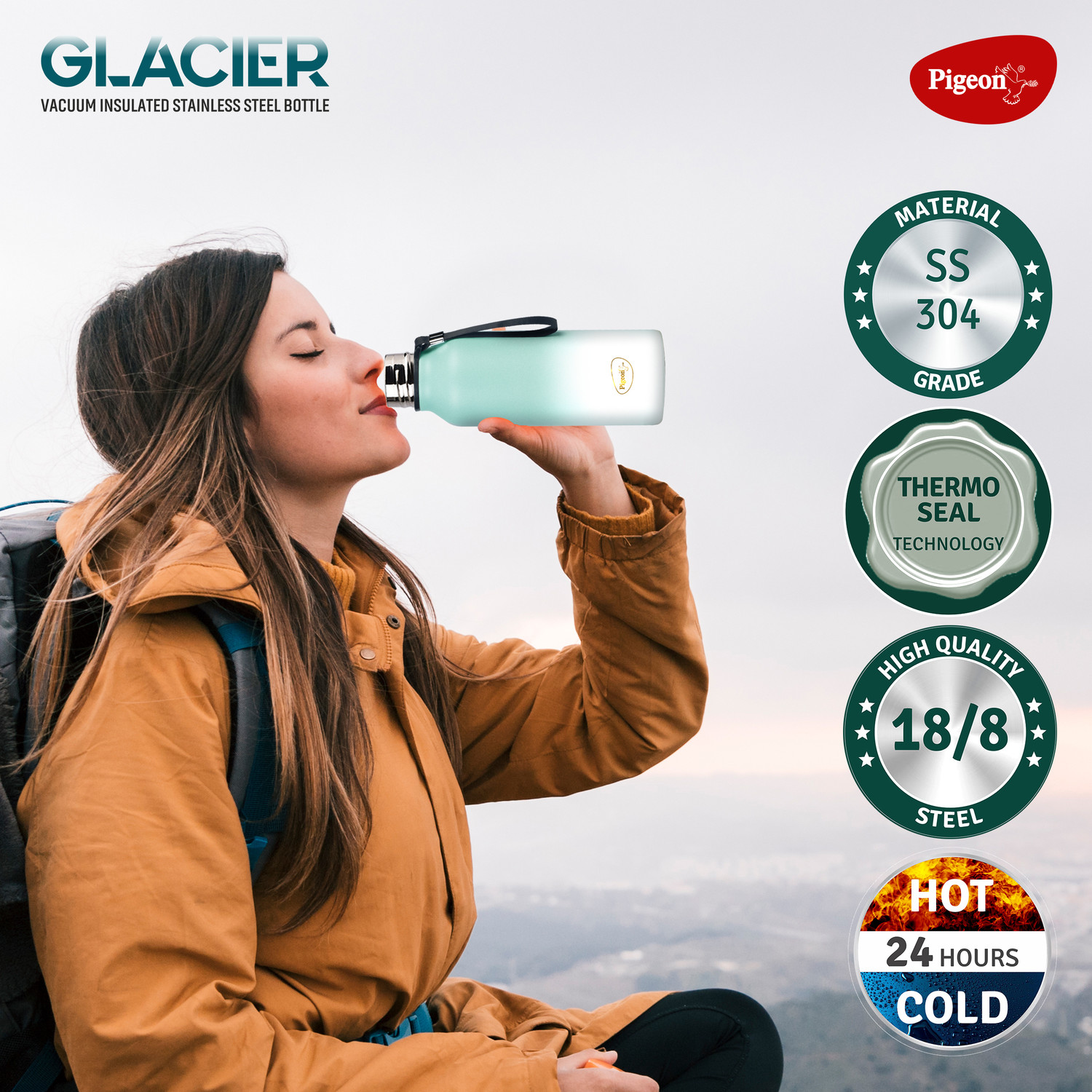 Image of Pigeon Glacier Vacuum Bottle 750 ml Stainless Steel Flask