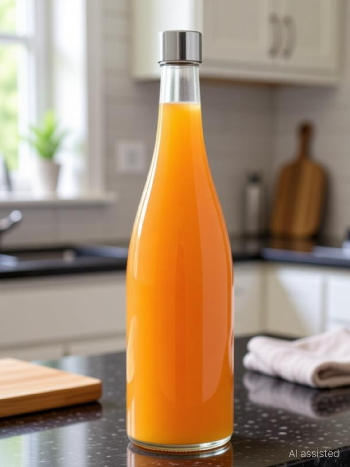 Image of Glassbunny Clear Stretch Hock Wine and Liquor Bottles Empty, Durable Bottles 750 ml Glass Bottle (Pack of 1, Clear)