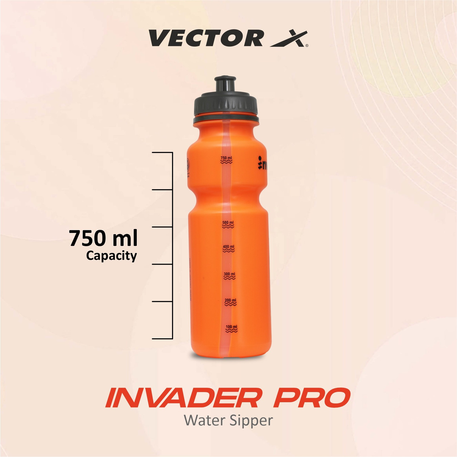 Image of VECTOR X INVADER PRO Water Sipper For Gym, Yoga, Workout, Running Pack Of 3 750 ml Plastic Shaker