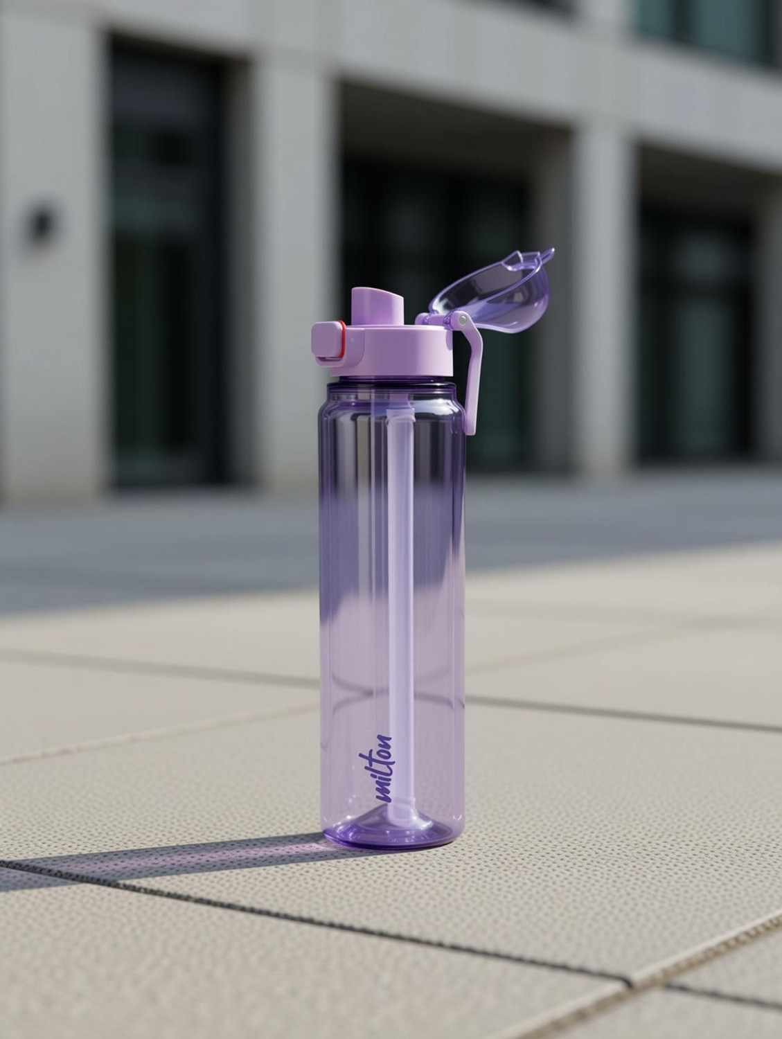 Image of MILTON Aston 1000 Water Bottle 1 ltr Plastic Sip & Gulp Lid, for Office, School Purple 1000 ml Plastic Bottle