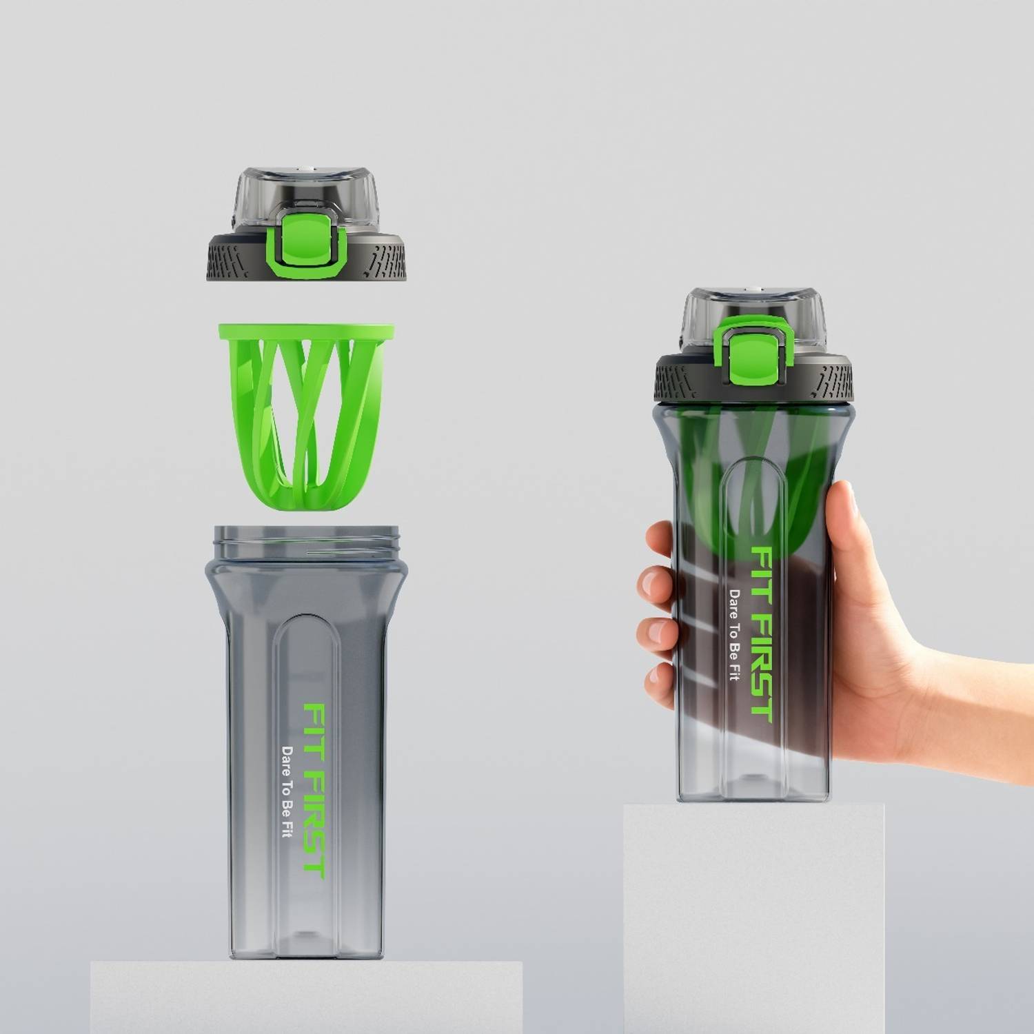 Adhya 750 ML | 100 % BPA Free, Leak Proof | Protein Shaker Bottle With Blender Ball. 700 ml Plastic Shaker
