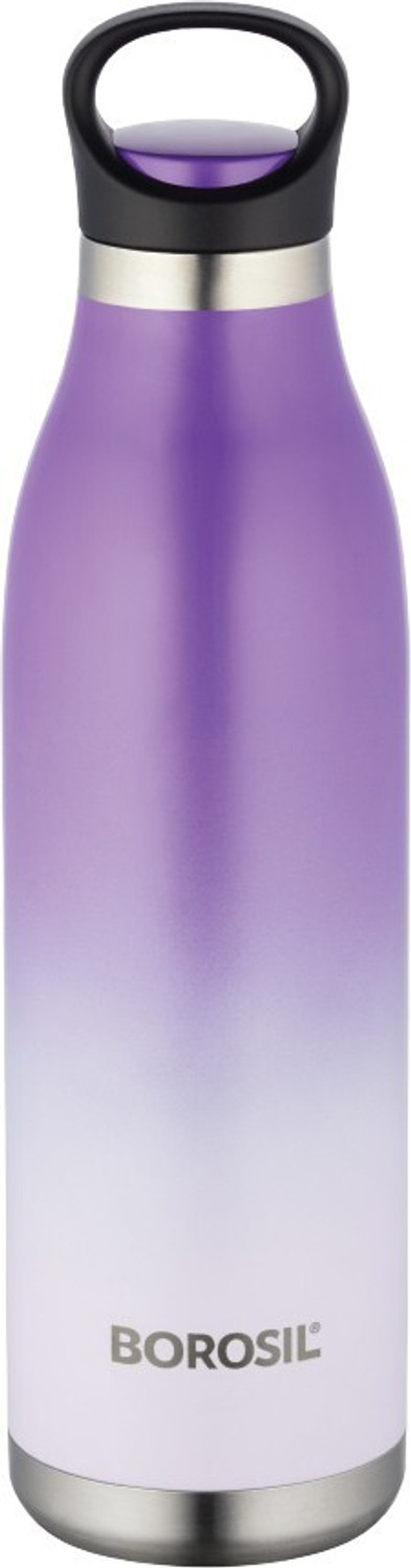 Image of BOROSIL Color Crush 700 ml Vacuum Insulated Wate Bottle, 24 Hrs Hot & Cold Flask, Violet 700 ml Steel Flask