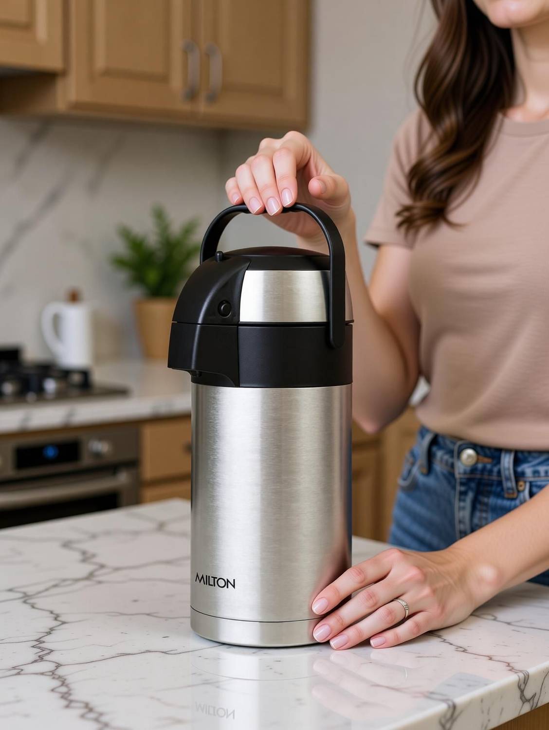 MILTON 3.48 L Steel Flask Beverage Dispenser - Image 2