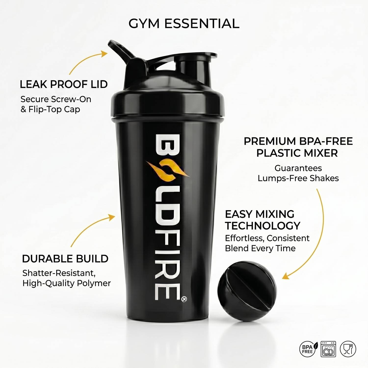 BoldFreek Premium Protein Shaker 700ml - Image 3