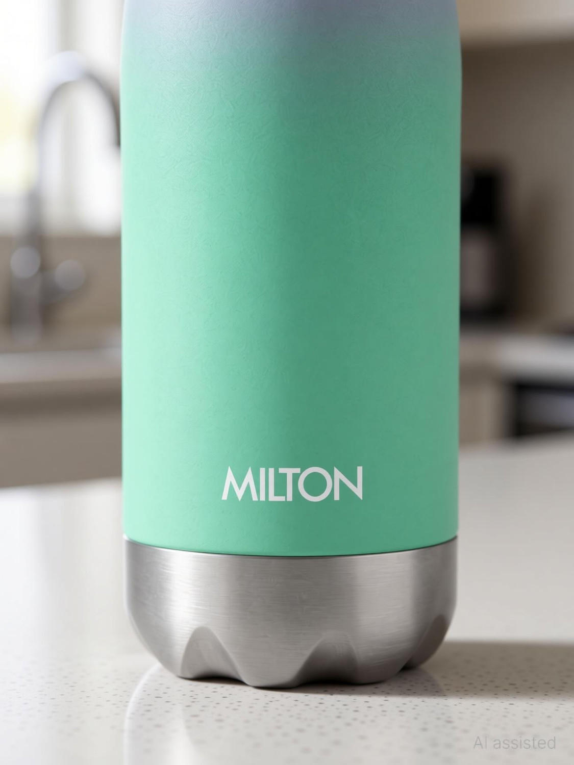 Image of MILTON Dewie Duo 1000 Thermosteel Water Bottle 1000 ml I Green & Purple 1000 ml Stainless Steel Flask