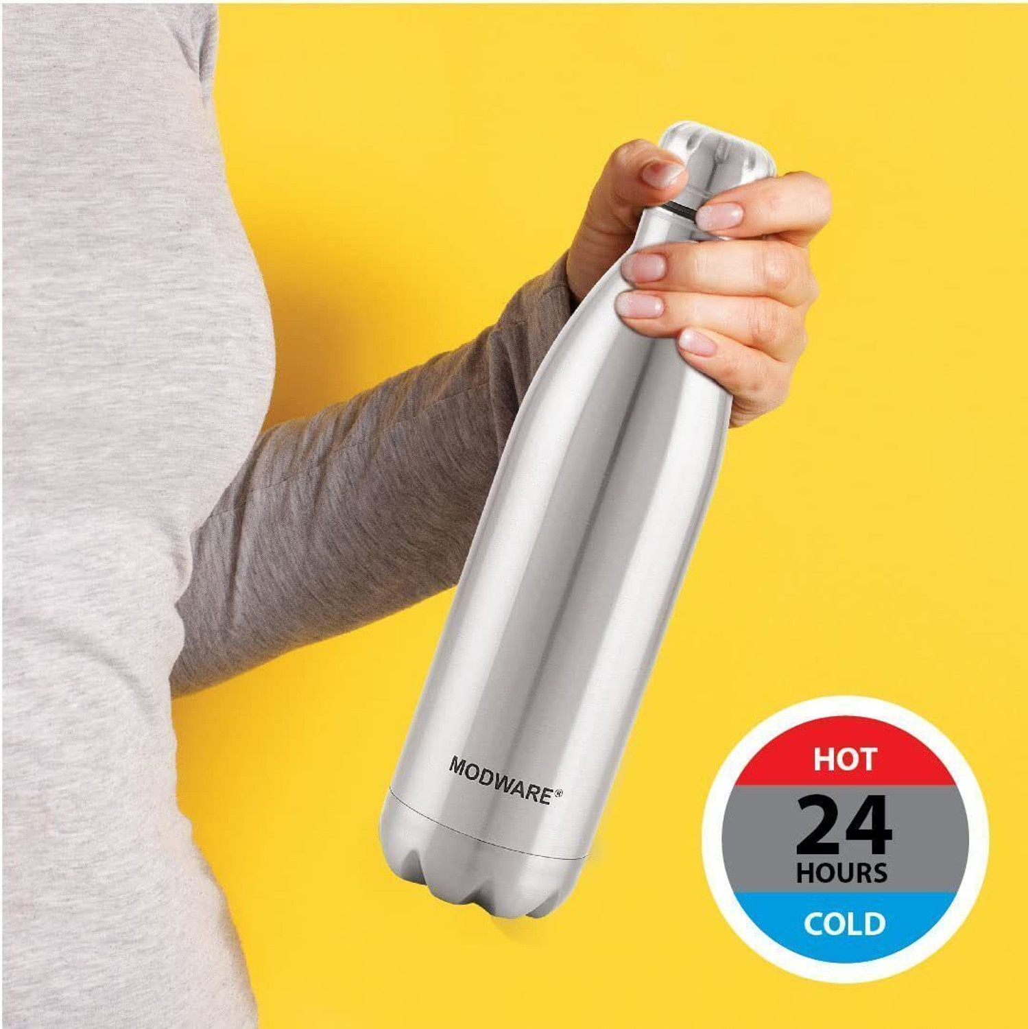Image of MODWARE Vacuum Insulated Stainless Steel Water Bottle Thermos Flask For Office, Travel- 750 ml Steel Bottle