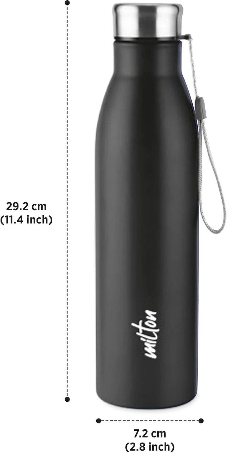 Image of MILTON AERO 1000 ml Stainless Steel Bottle Black 1000 ml Stainless Steel Bottle