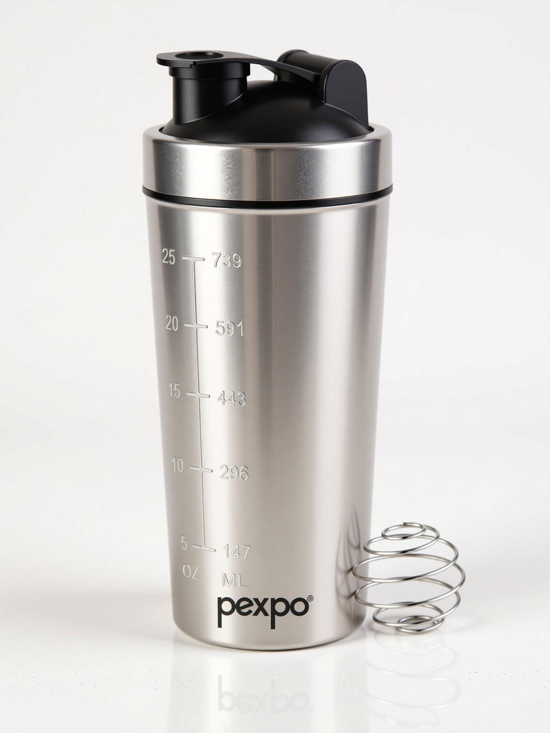 Image of pexpo Kayo Plus Stainless Steel Gym Shaker Bottle for Protein and Supplements 800 ml Stainless Steel Shaker