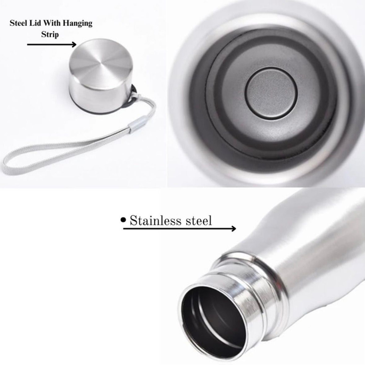Image of ECOSIP Stainless Steel Water Bottle 1000 ml Stainless Steel Bottle