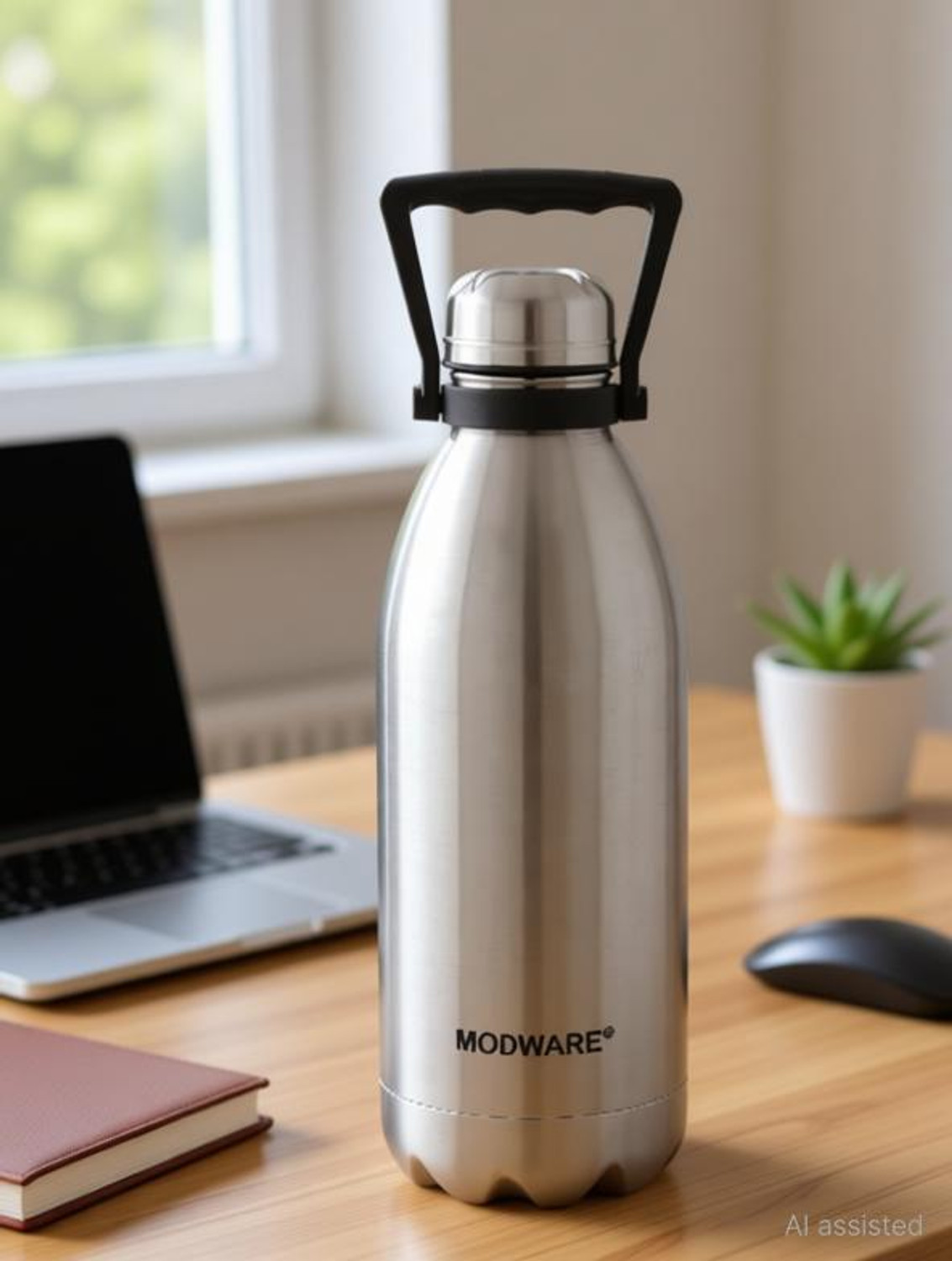 Image of MODWARE Vacuum Insulated Stainless Steel Water Bottle 24 Hour Hot or Cold Thermos Flask- 1500 ml Steel Bottle