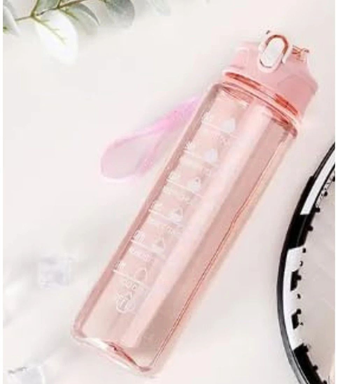 Image of TRENDLER Transparent 2 Liter Water bottle with Straw, BPA Free Gym, Travel Bottle 1000 ml Plastic Bottle (Pack of 1, Pink)