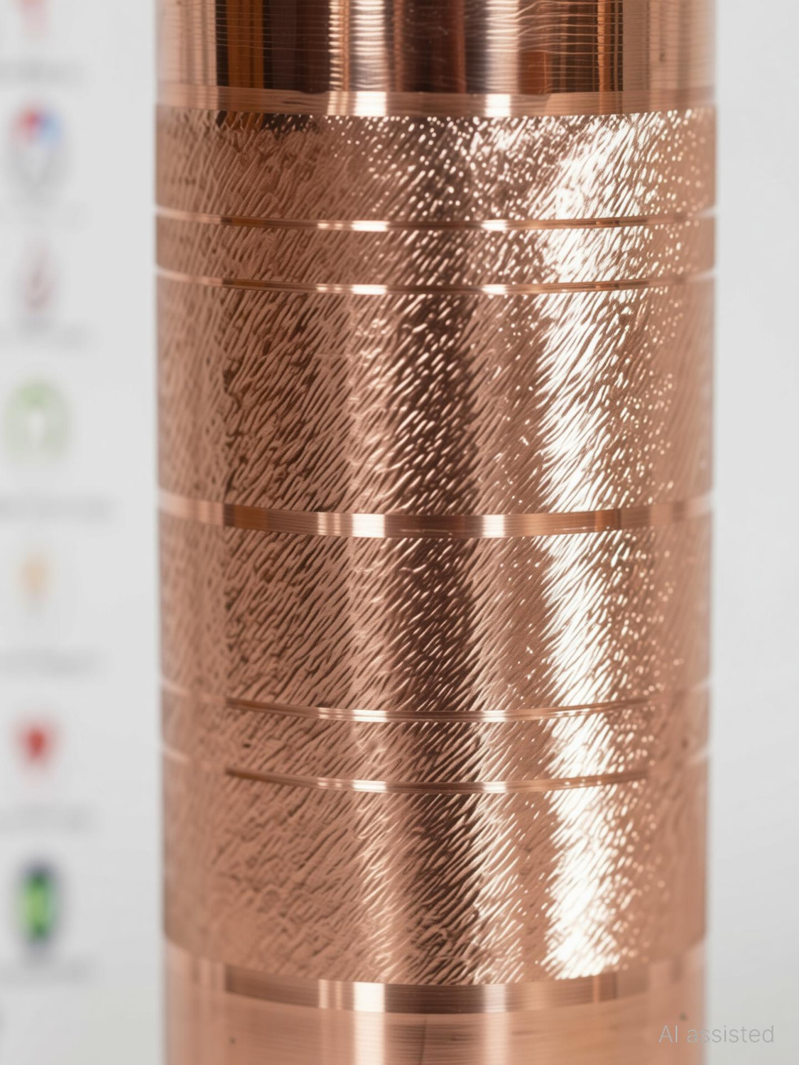 Image of Vish Copper Water Bottle - 34 Oz Extra Large - A Silver Touch Ayurvedic Pure Copper 1000 ml Copper Bottle