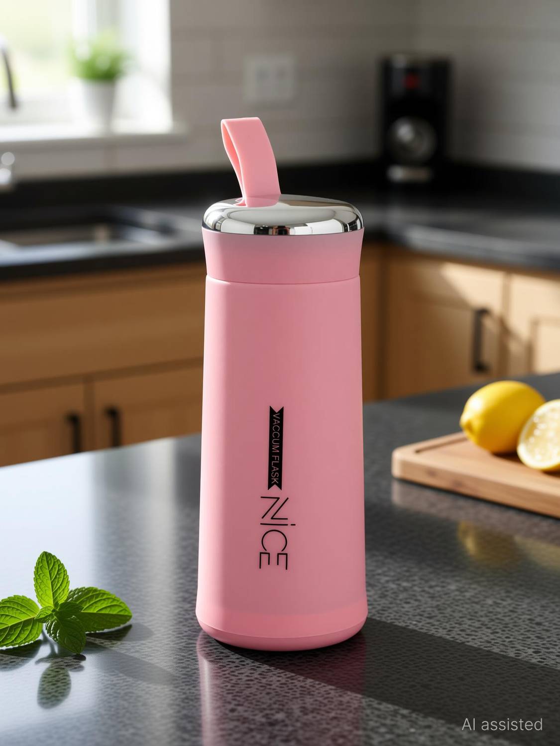 Amma Trenz Nice Glass Water Bottle 400ml With Vacume Flask 400 ml Plastic, Glass Bottle
