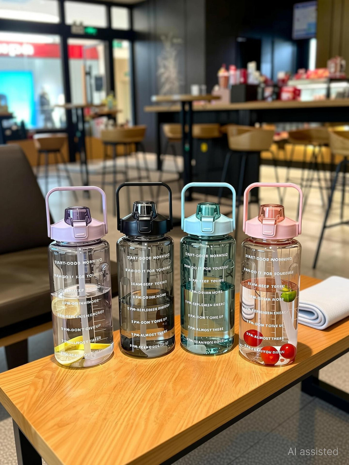 Image of EVERSTPLAST MOTIVATIONAL WATER BOTTLE - 2 LITER ( ANY COLOUR ) 2000 ml Plastic Bottle