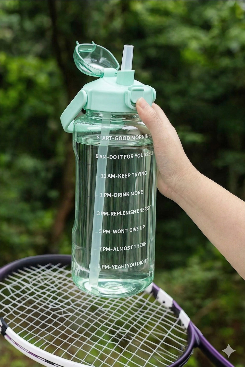 Image of Flipkart SmartBuy Motivational Sipper Bottle with Time Marker Leakproof BPA Free Fitness Bottle 2000 ml Plastic Bottle