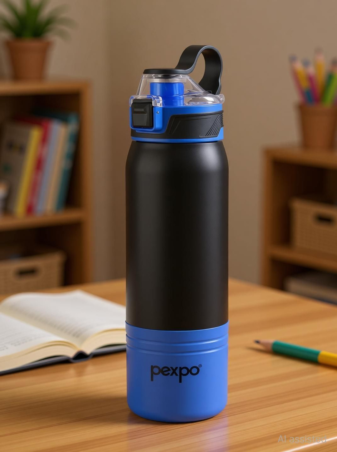 Image of pexpo Amora Insulated Stainless Steel Water Bottle for Kids Narrow Mouth Cap 700 ml Steel Bottle