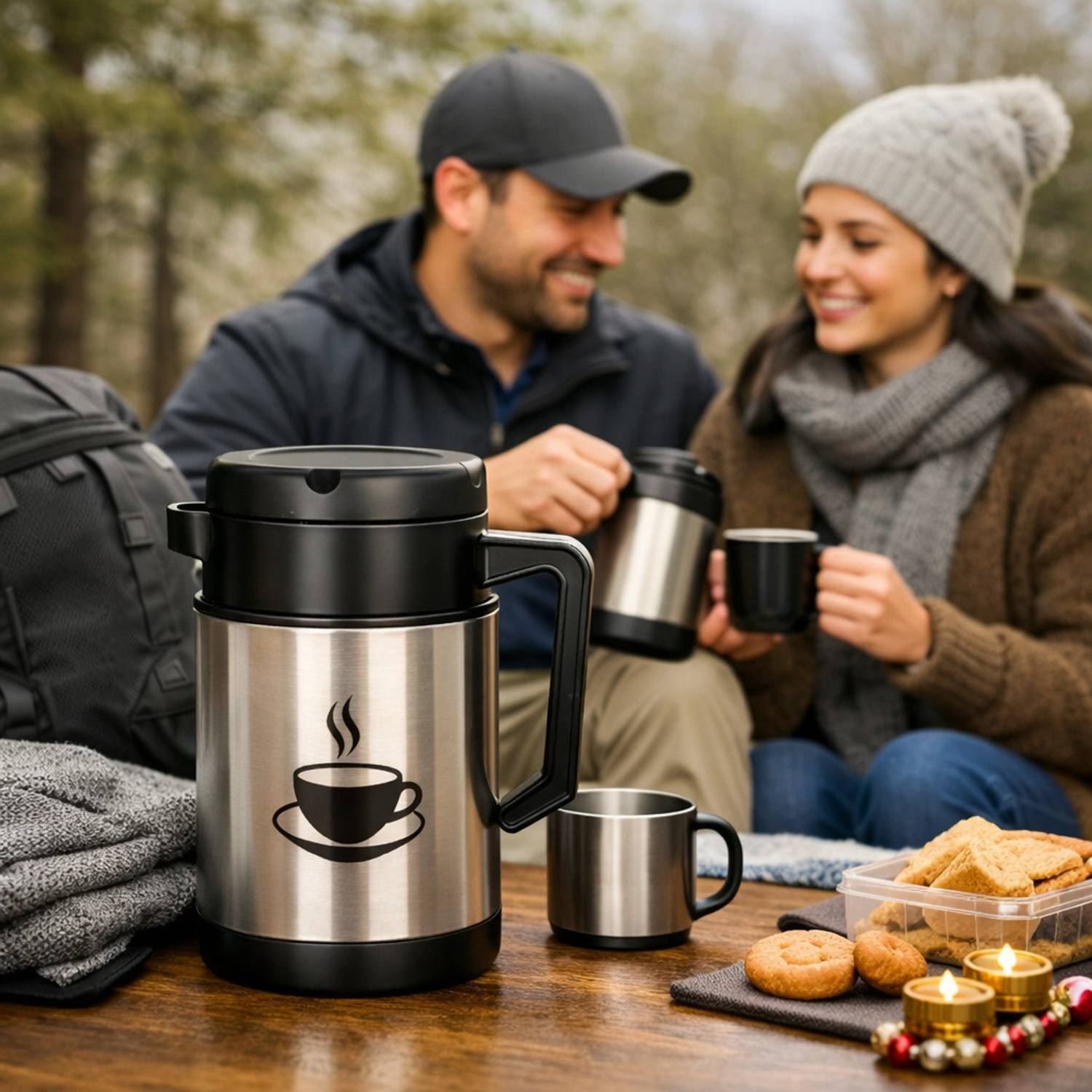 Pratham Steel 1 L Insulated Stainless Steel Flask - Image 3
