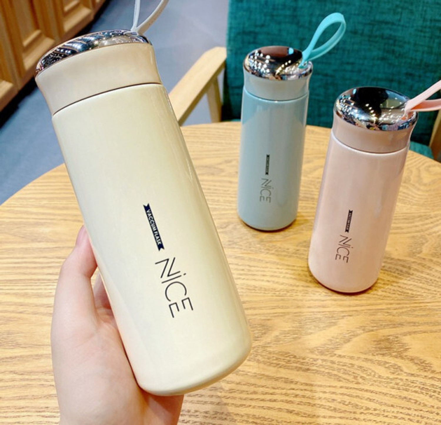 Image of LUZAX Nice Glass Water Bottle With Vacume Flask 400 ml Plastic Bottle