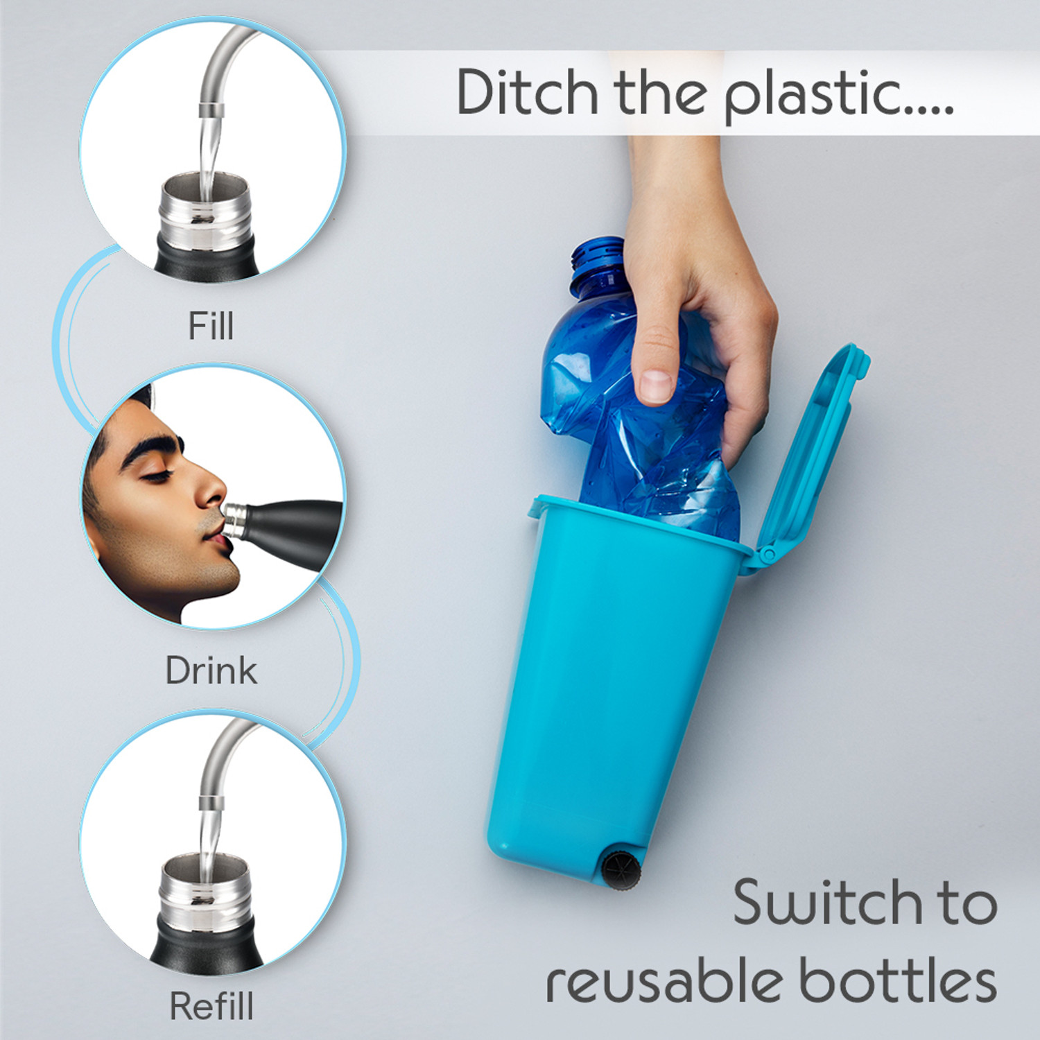 Image of BOROSIL 24 Hours Hot & Cold Bolt Double Wall Vaccum Insulated Steel Flask Bottle 500 ml Steel Bottle