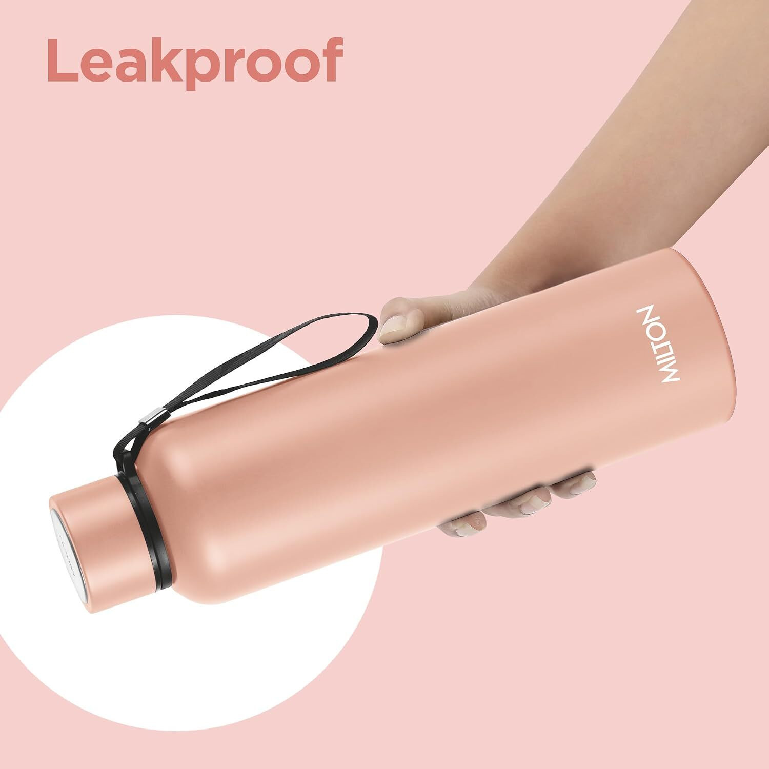 Image of MILTON Aura 1000 Thermosteel Water Bottle, 24 Hr Hot and Cold I 1000 ml Stainless Steel Flask