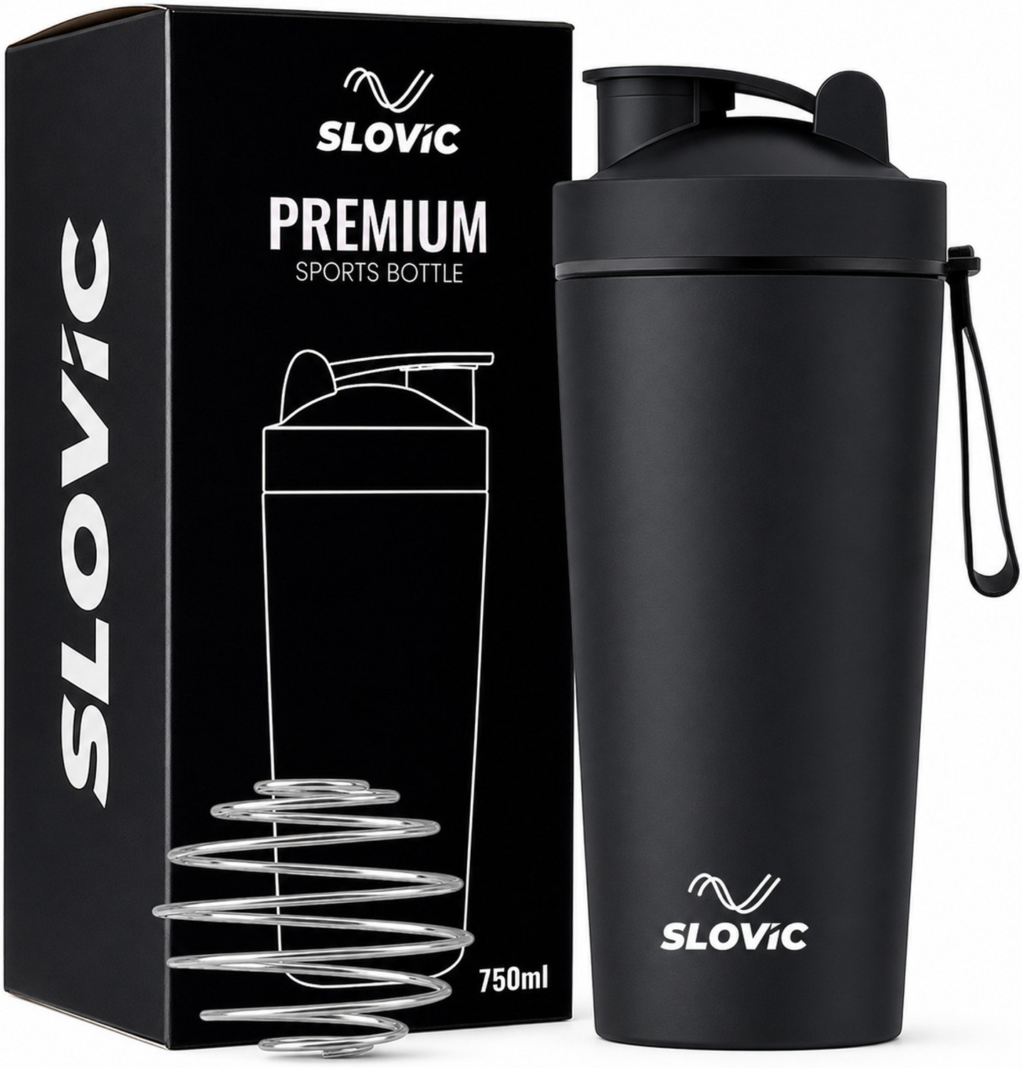 Image of SLOVIC Double Wall Insulated Water Bottle | Hot & Cold Water Bottle 750 ml Stainless Steel Shaker